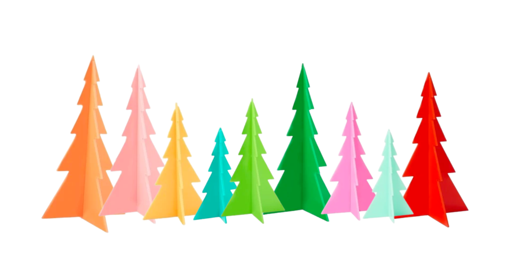 PREORDER: Acrylic Holiday Trees Full Set of 9
