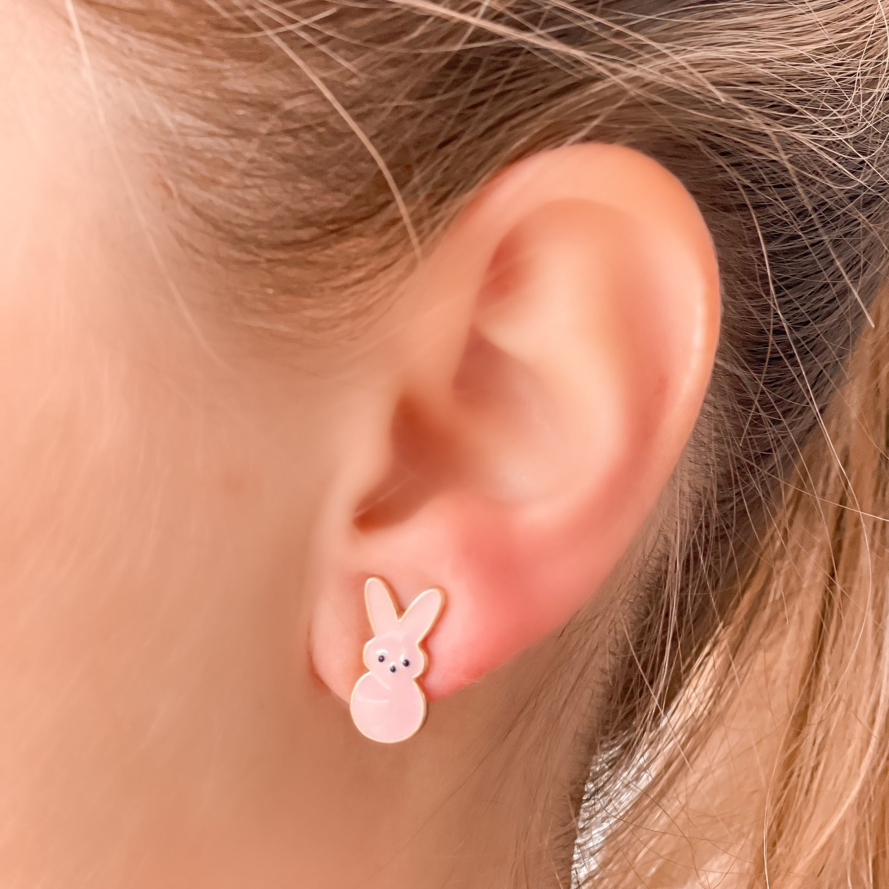 Bunny Enamel Stud Earrings