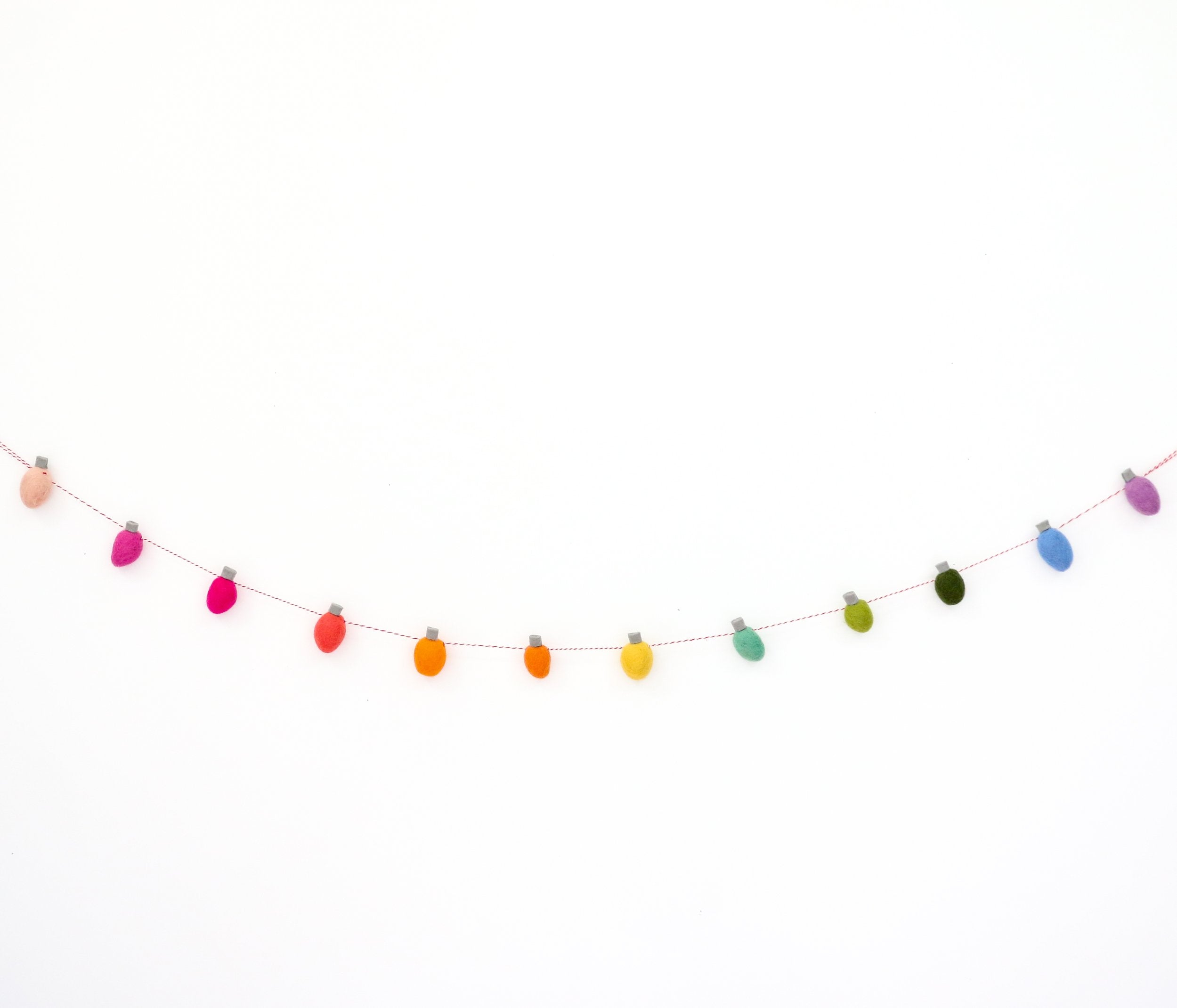 Light Bulb Shapes Felt Garland