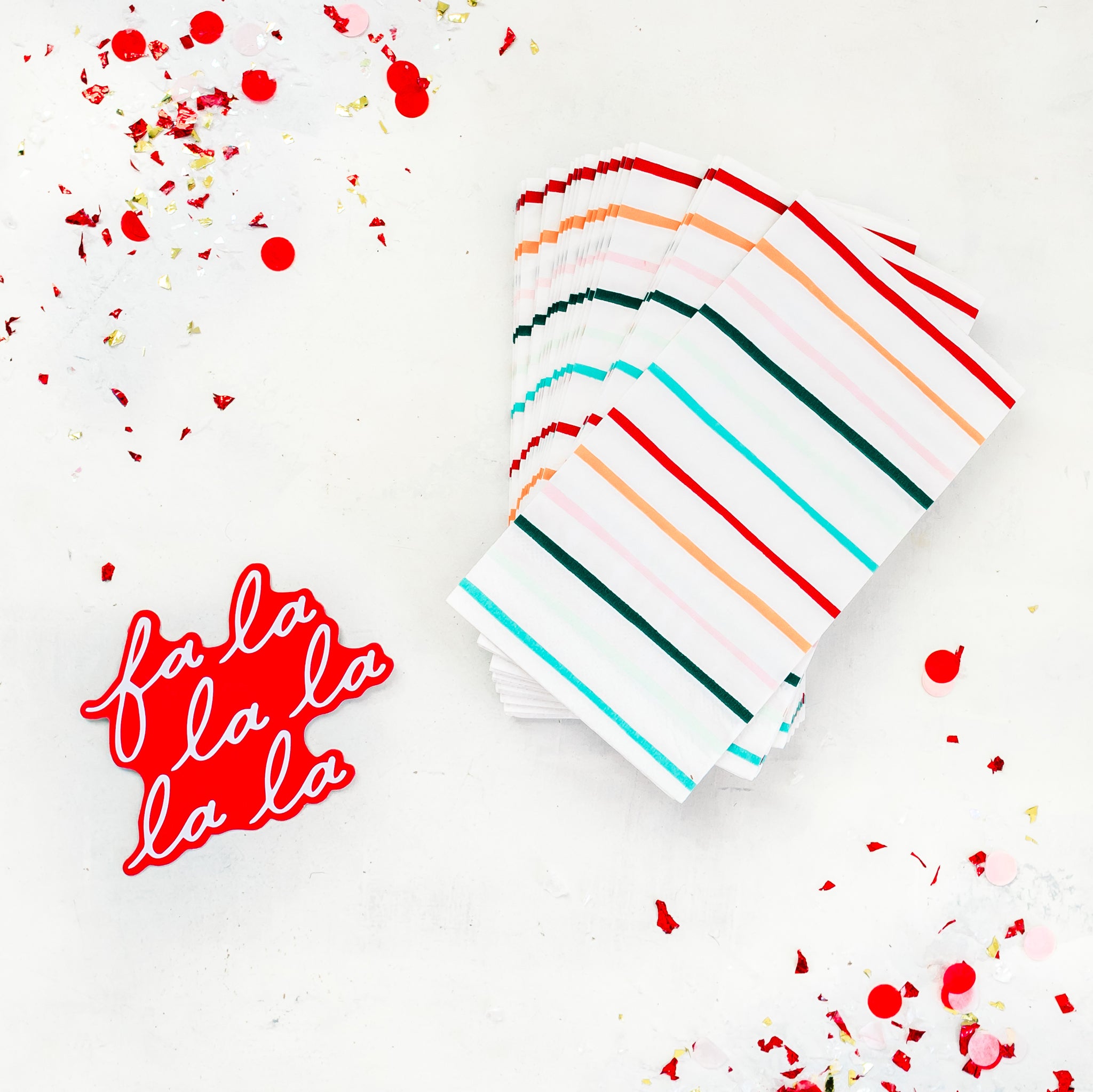 Fa La La Christmas Dinner Napkin