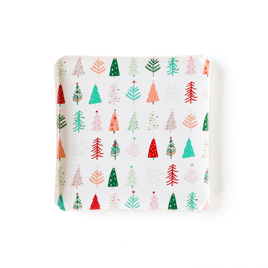 Whimsical Christmas Tree Plates 9" (8)