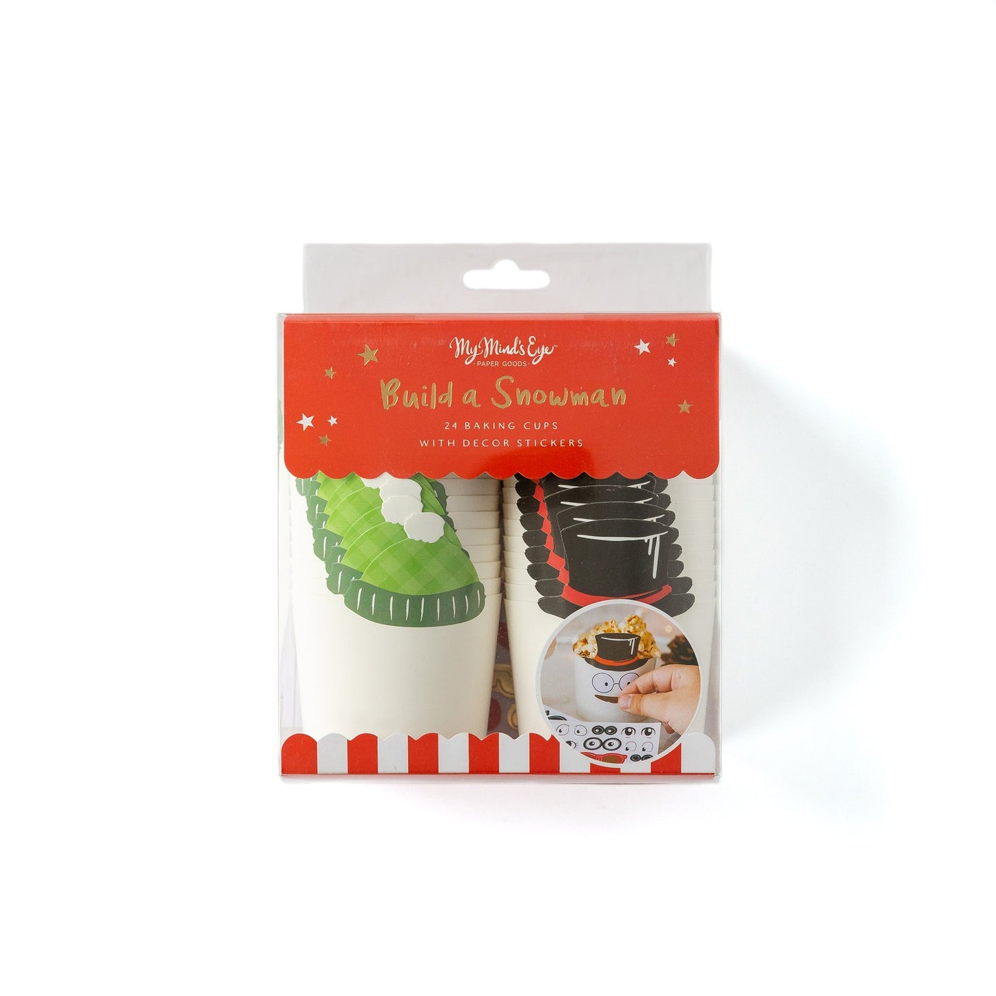 Make Your Own Snowman Food Cups