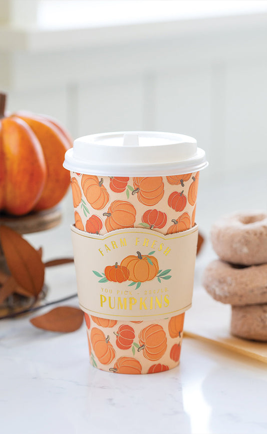 SCATTERED PUMPKINS TO-GO CUPS (8CT - 16OZ)