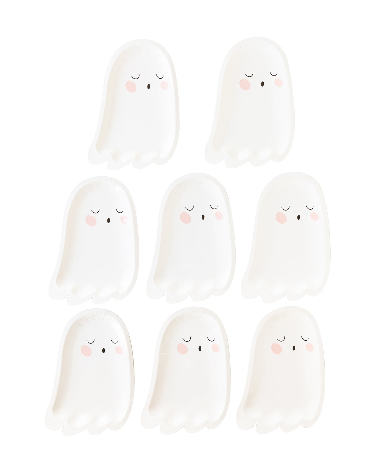 TRICK OR TREAT GHOST SHAPED PLATE (8)