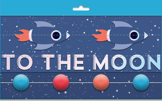 To the Moon Rocket Banner Set