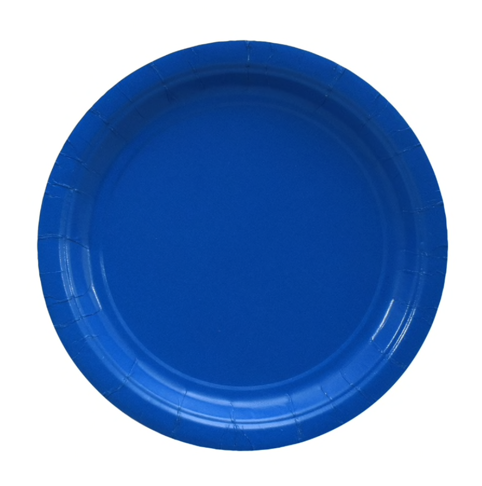 Blue Paper Large Plates 9 inch (20)