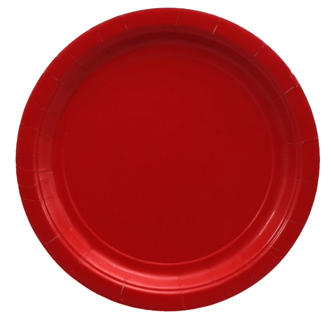Red Paper Large Plates 9 inch (20)
