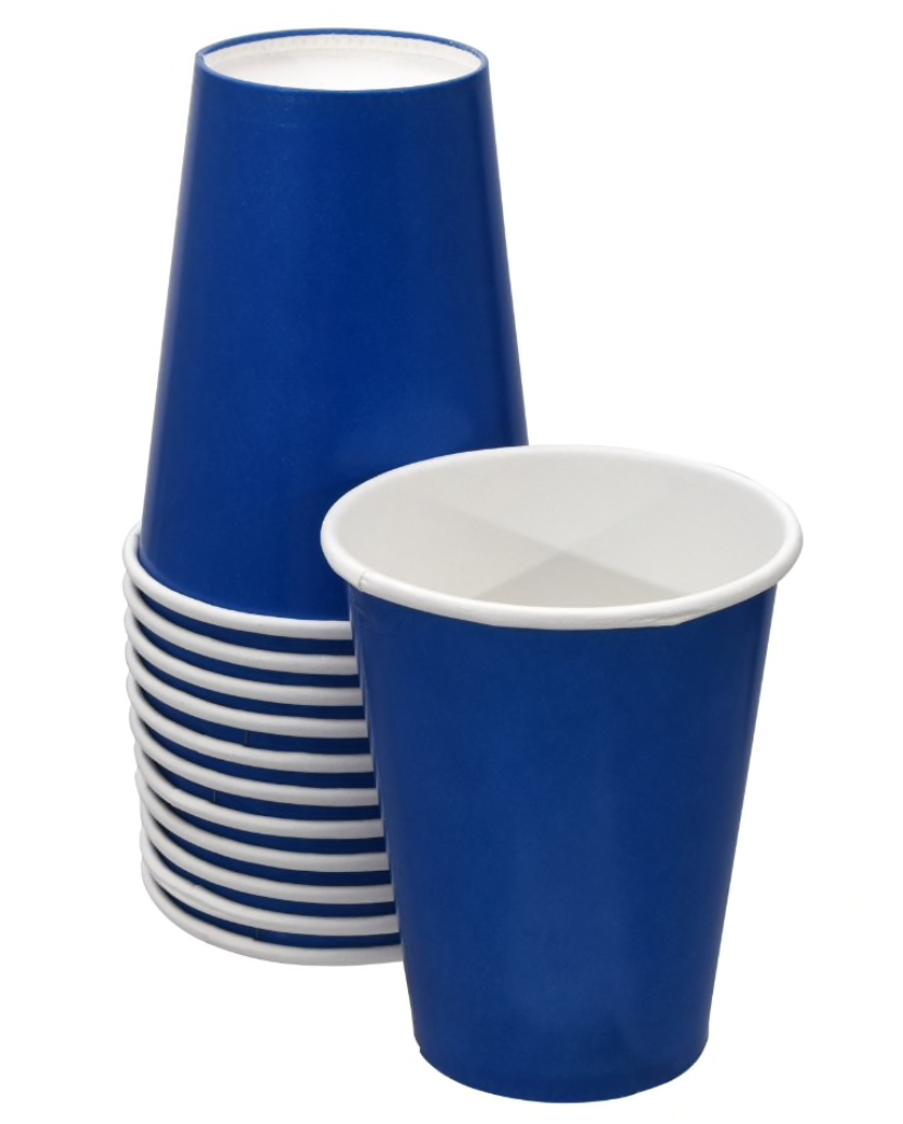 Blue 9oz Paper Party Cups (12)