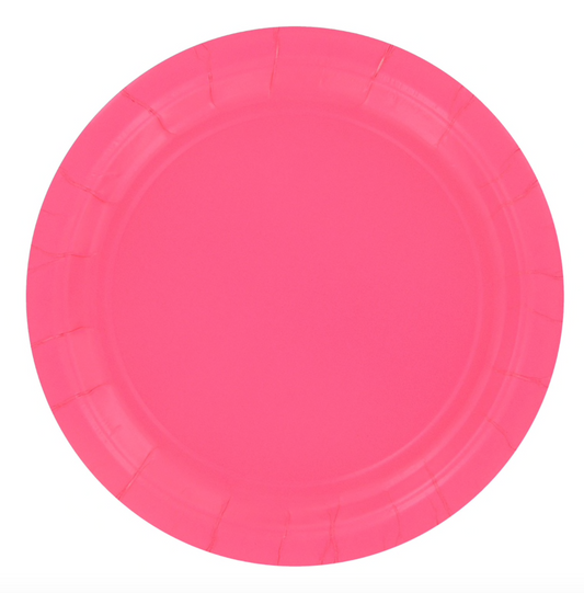 Candy Pink Large Paper Plates 9 inch (20)