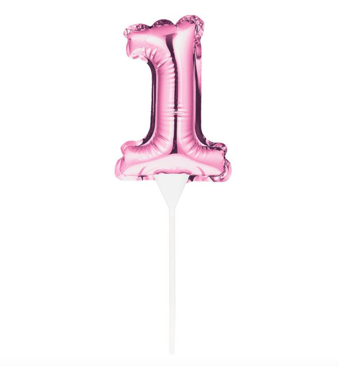 Pink or Blue Number 1 Cake Topper Balloon