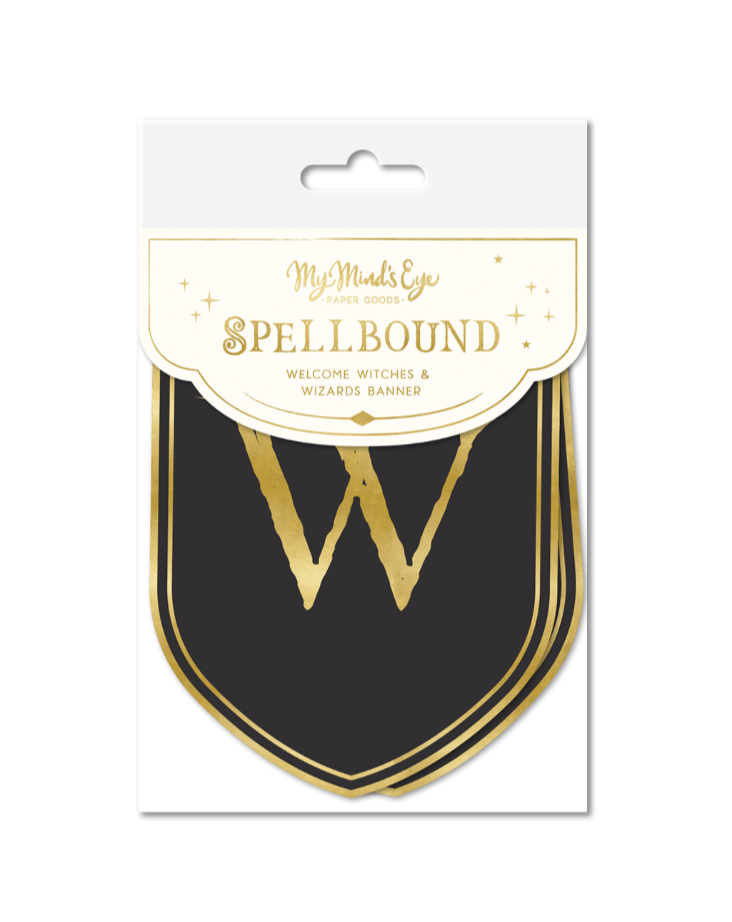 Welcome Witches & Wizards Banner with Gold Foil
