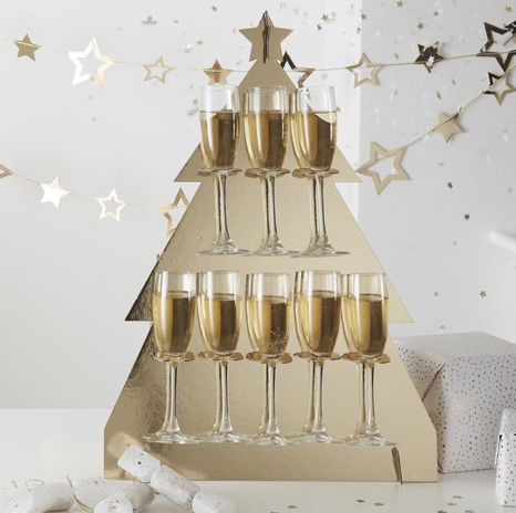 Christmas Tree Prosecco Wall