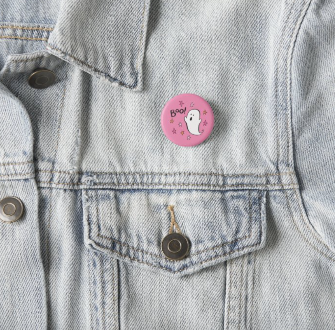 Boo! Ghost  1" Inch Pin