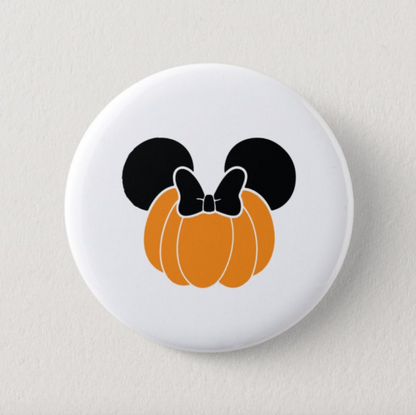 Pumpkin Mickey/Minnie Disney Inspired 1" Inch Pin