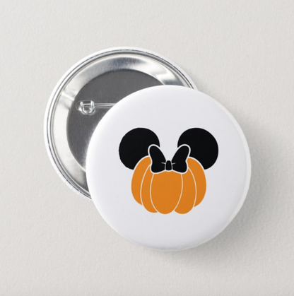 Pumpkin Mickey/Minnie Disney Inspired 1" Inch Pin