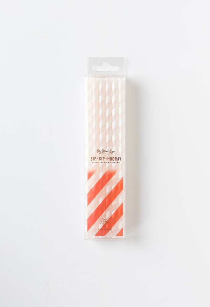 Candy Cane Color Changing Straws (12)