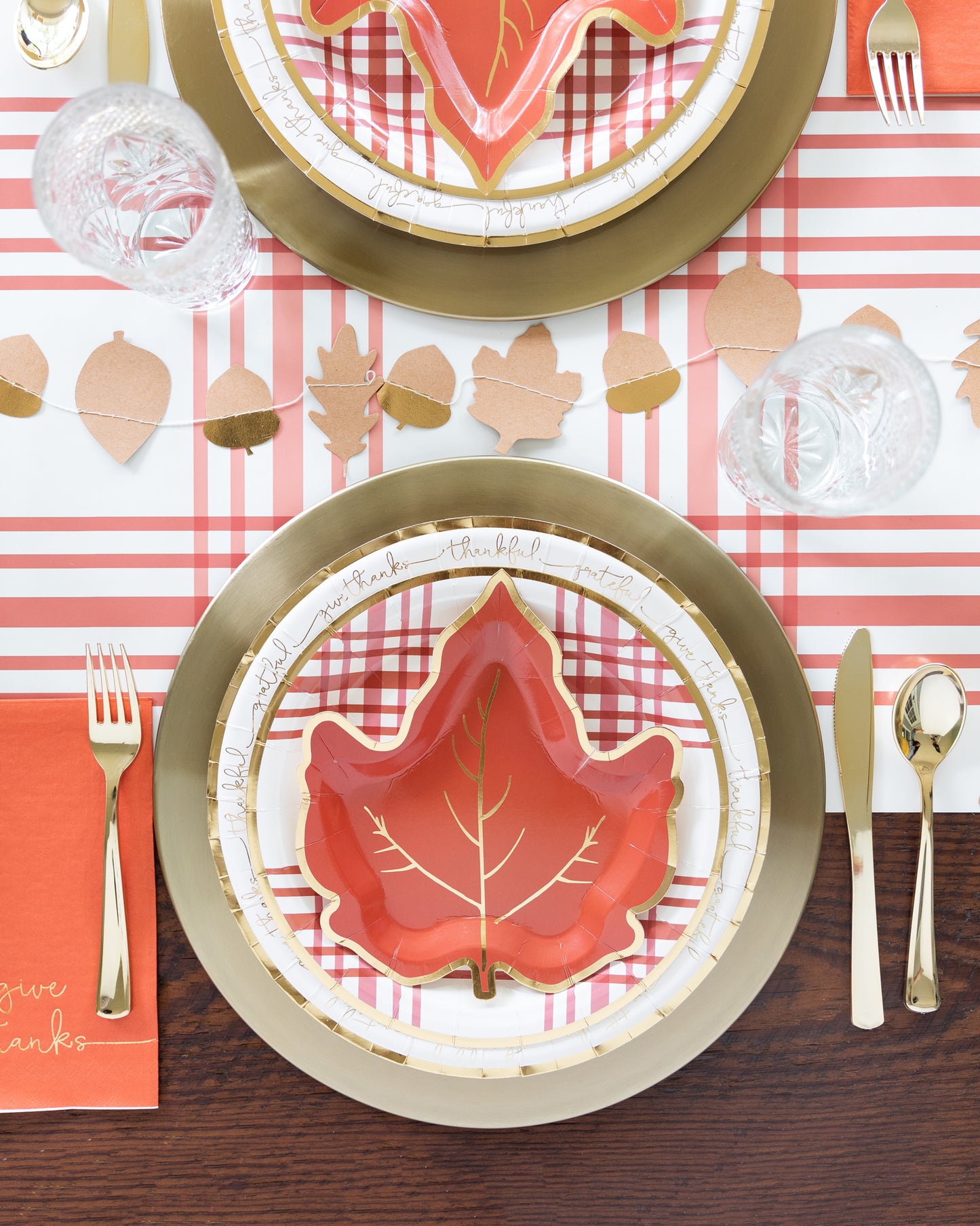 Harvest Plaid Paper Table Runner (1 Roll - 16" x 120")