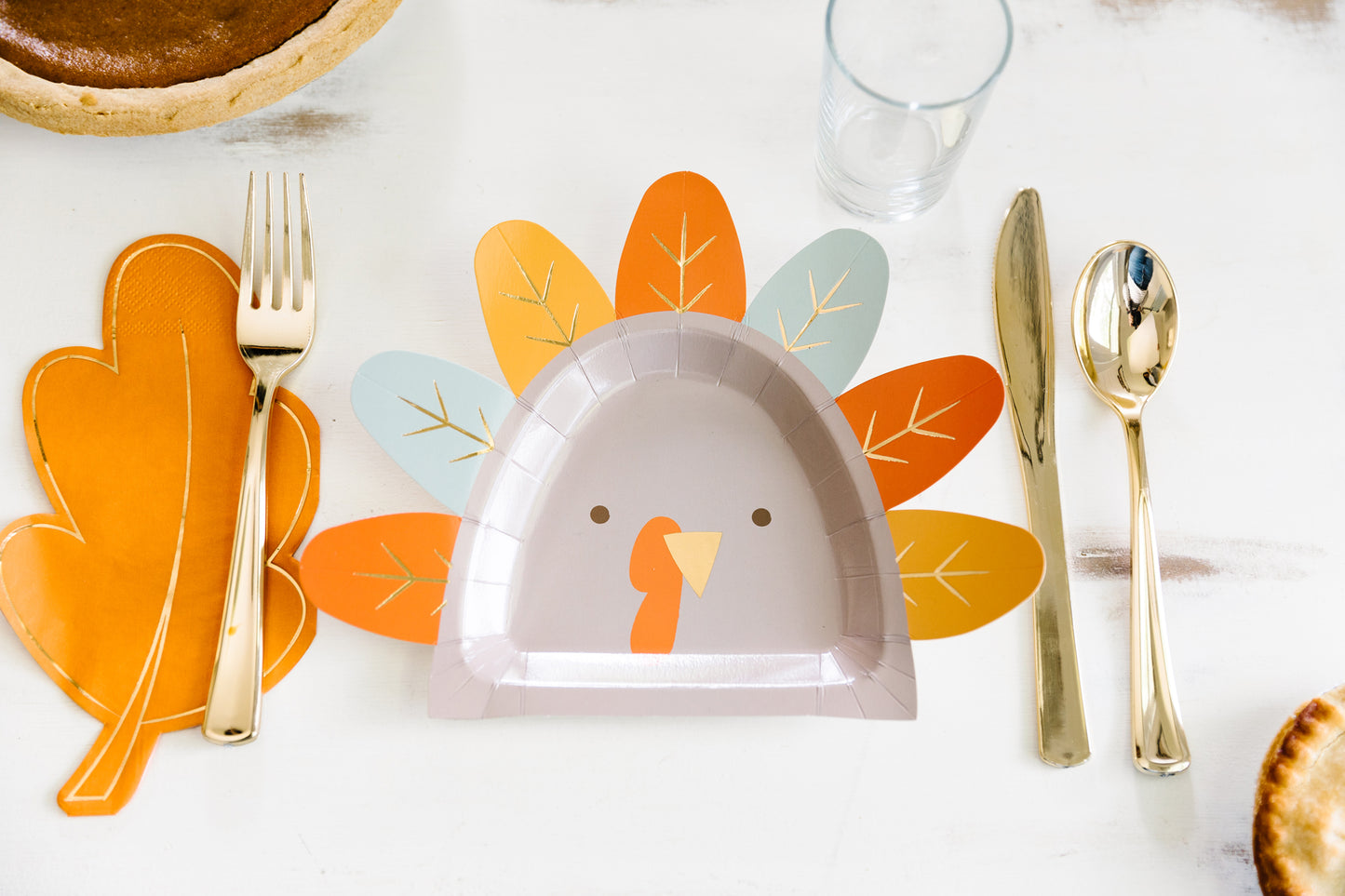 Harvest Turkey Shaped 9" Plate (8)