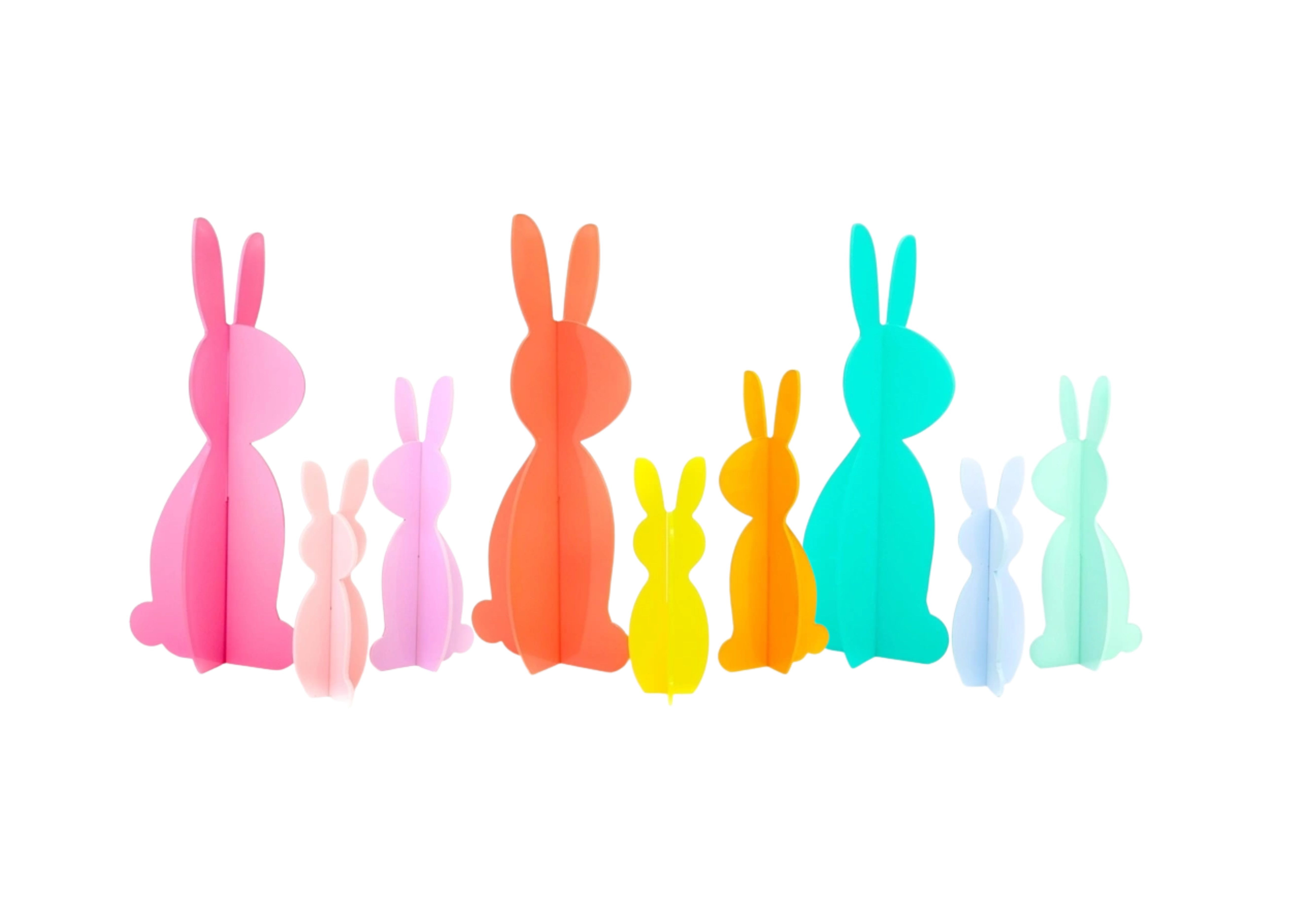 Acrylic Bunnies Set of 9