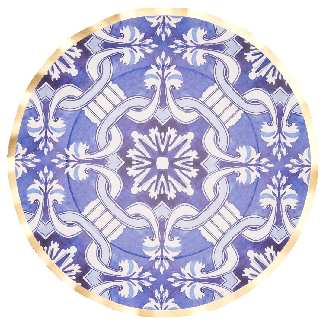 Moroccan Nights Wavy Paper Dinner Plate (8)
