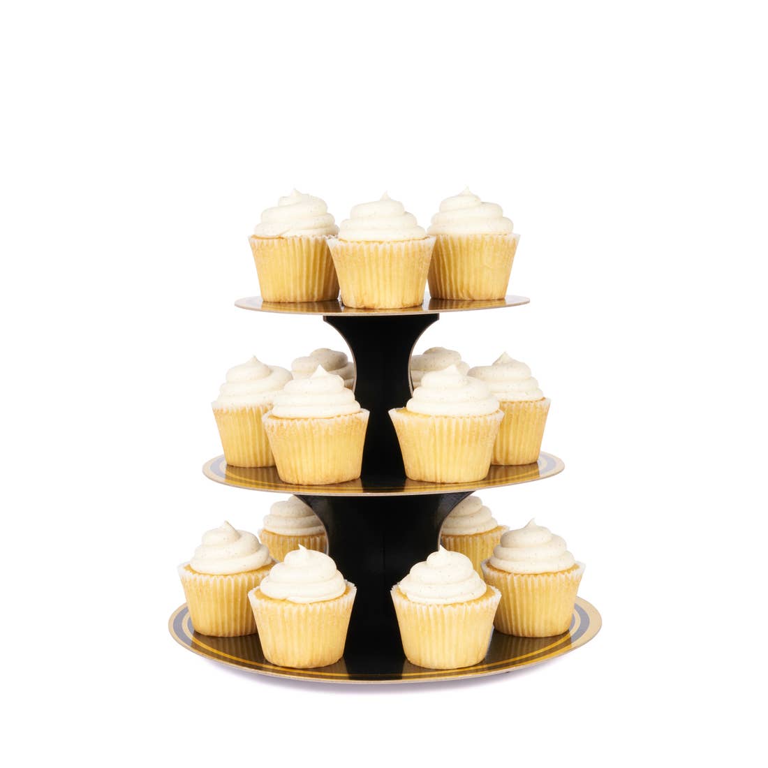 Noir and Gold Paper Cake Stand