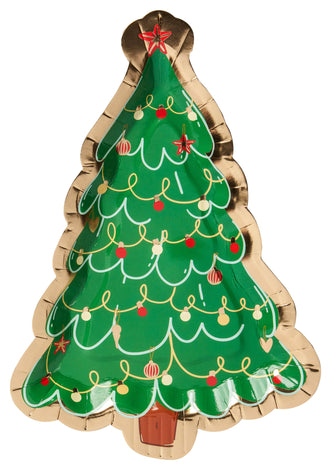 Paper Tree Plate Deck the Halls/8pk