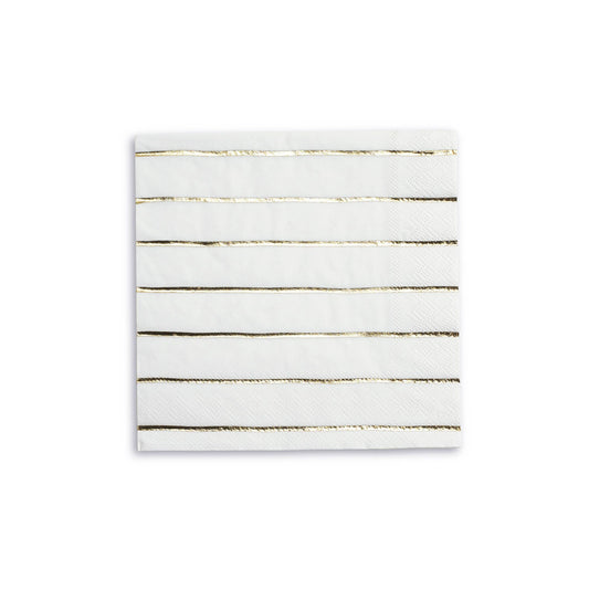 Frenchie Metallic Striped Large Napkins (16)