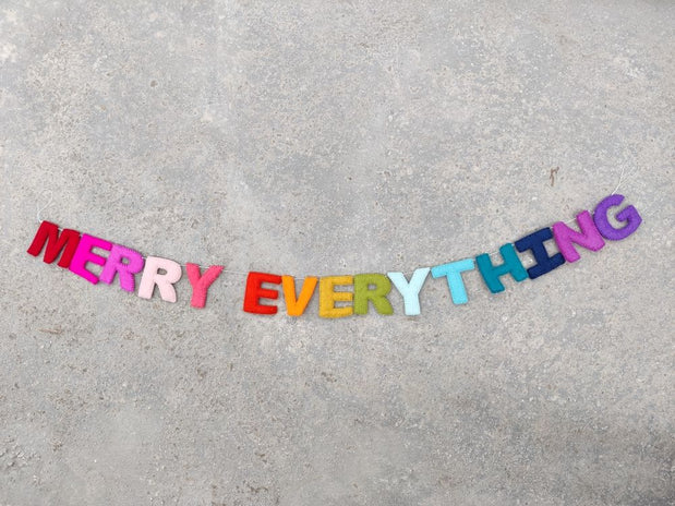 Merry Everything Felt Garland