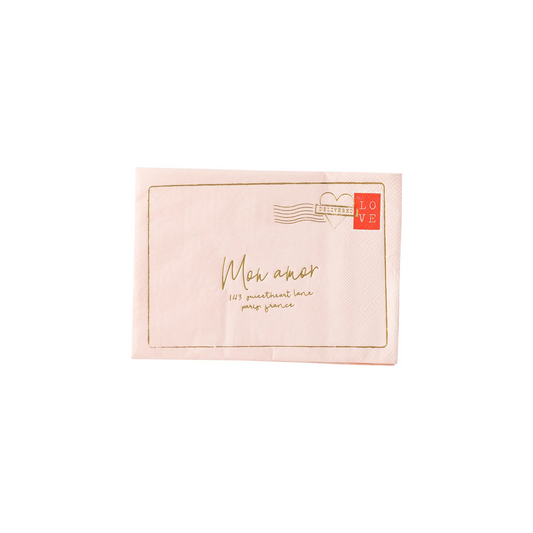 Valentine Love Note Shaped Napkin (18)