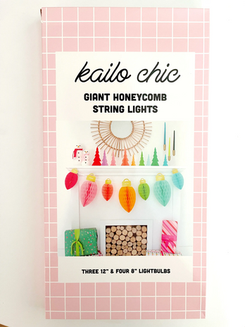 Christmas Lighbulb Honeycomb Set of 7