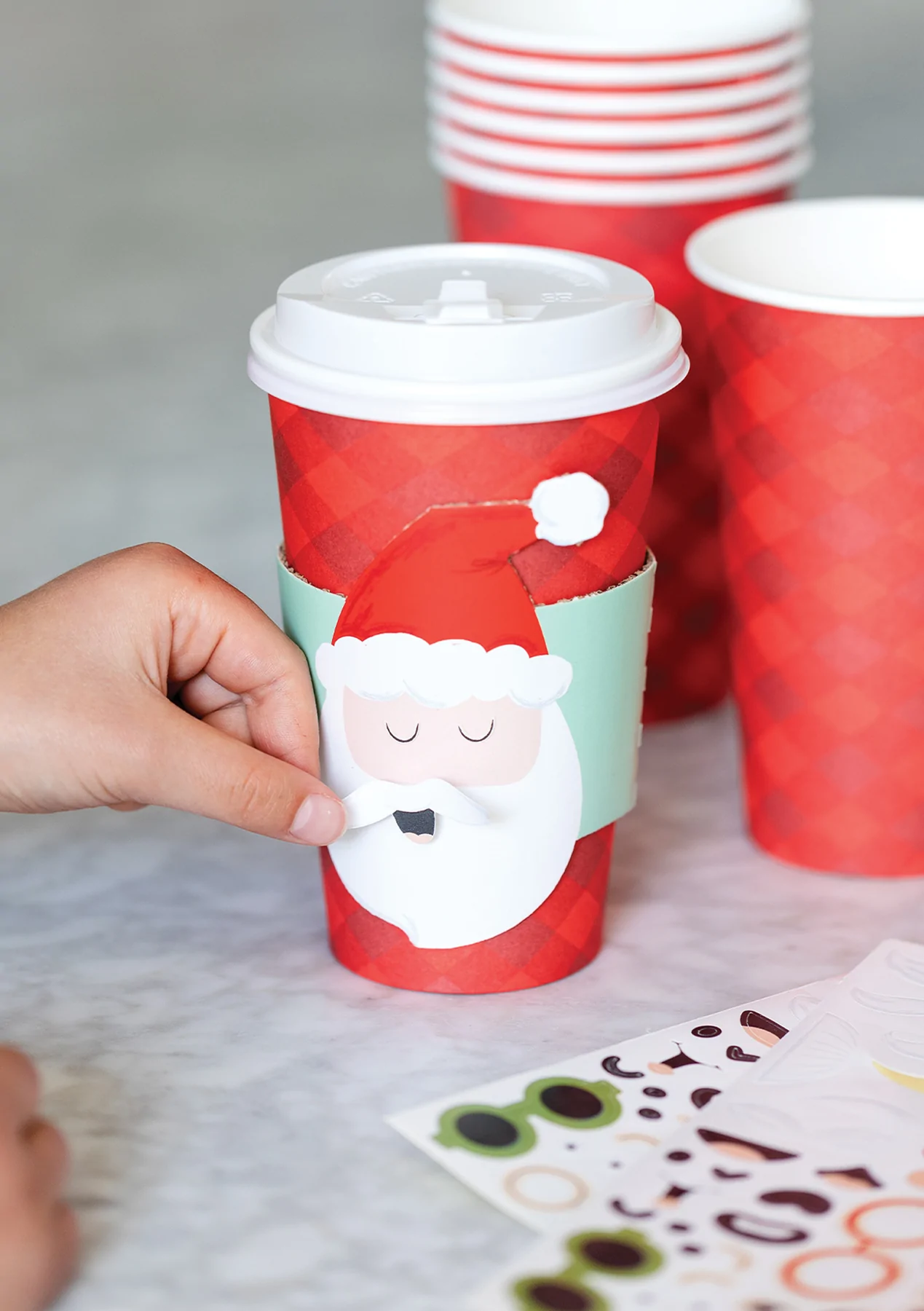Decorate Your Own Santa Cup 8pk