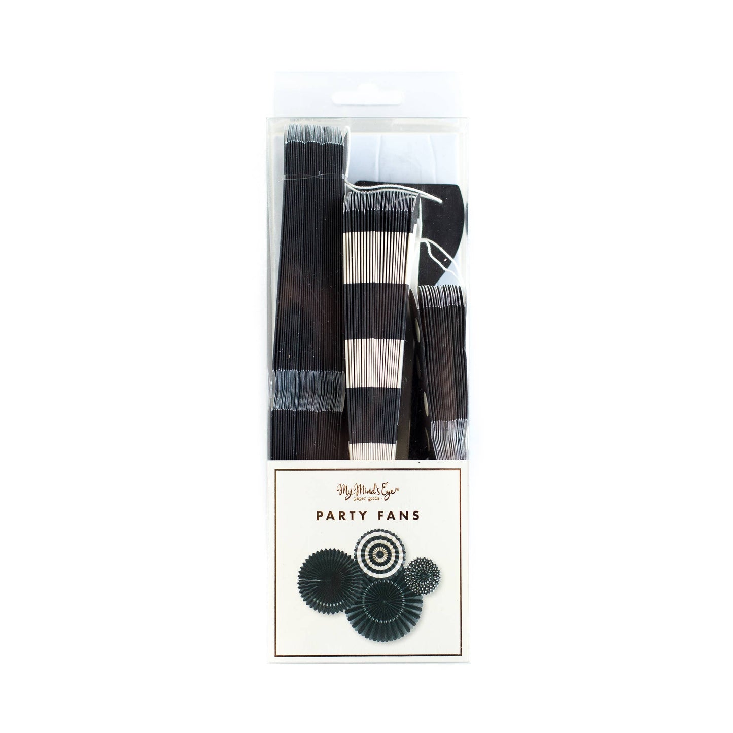 Black Party Paper Fans