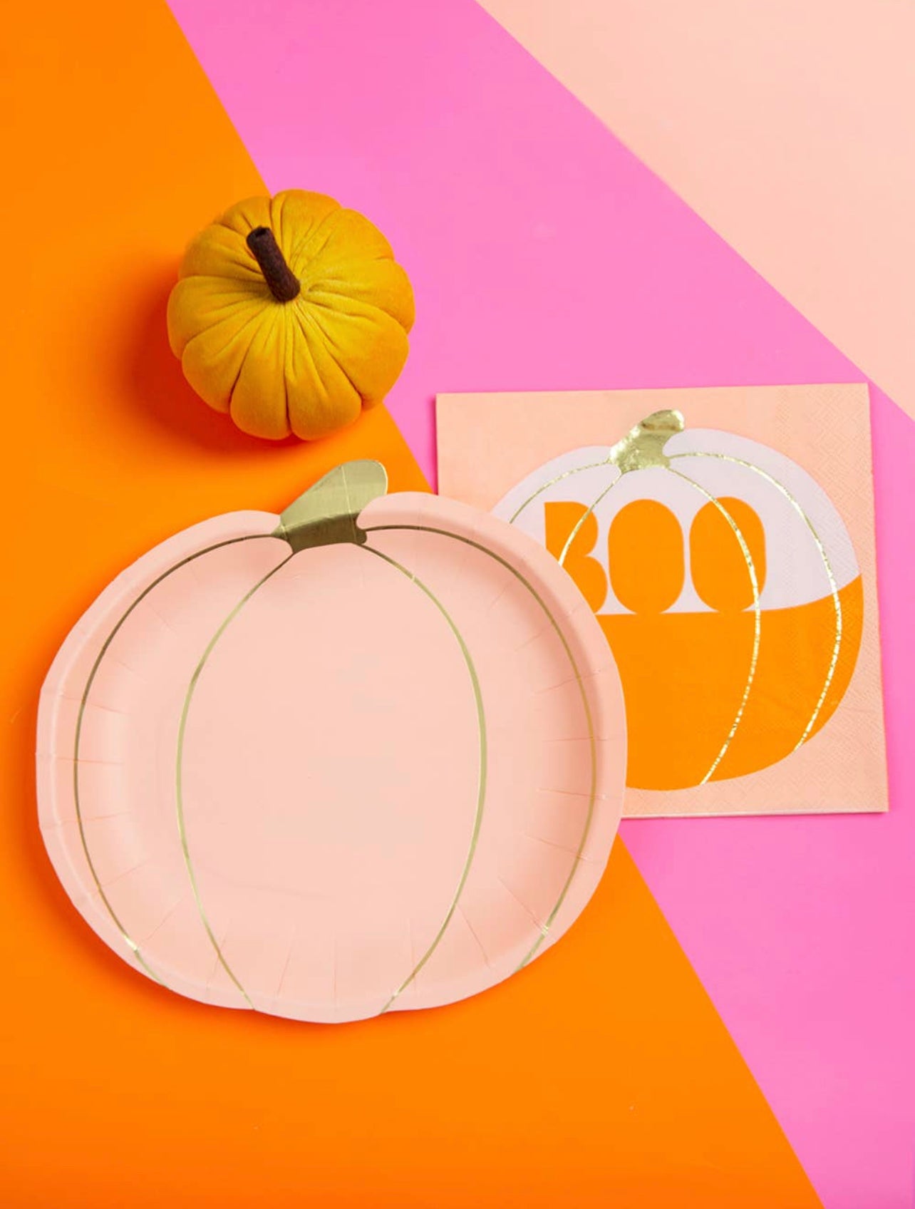 Halloween Pumpkin Plates - 8 Pack