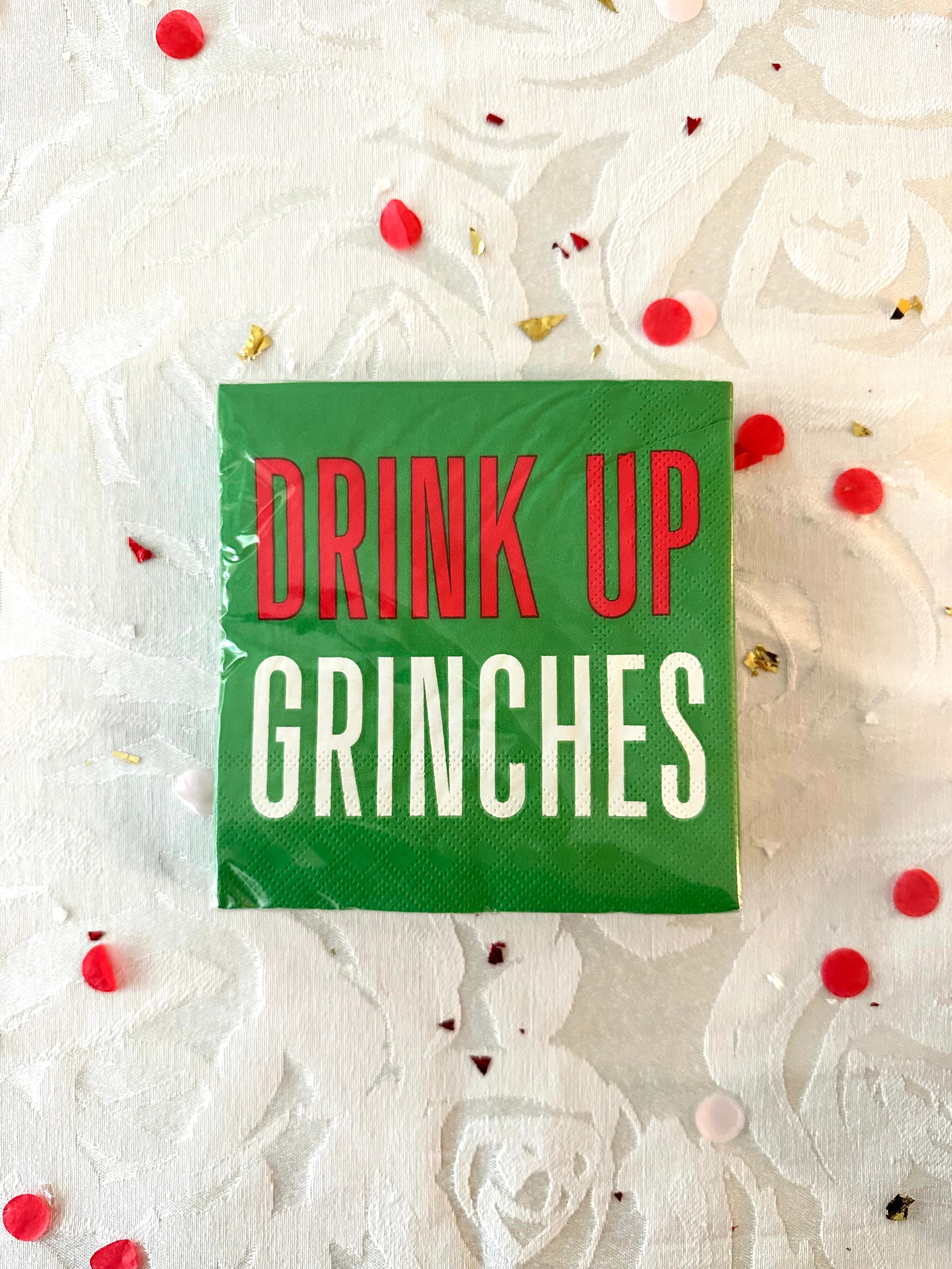 3 ply Cocktail Napkins 20ct | Drink Up Grinches