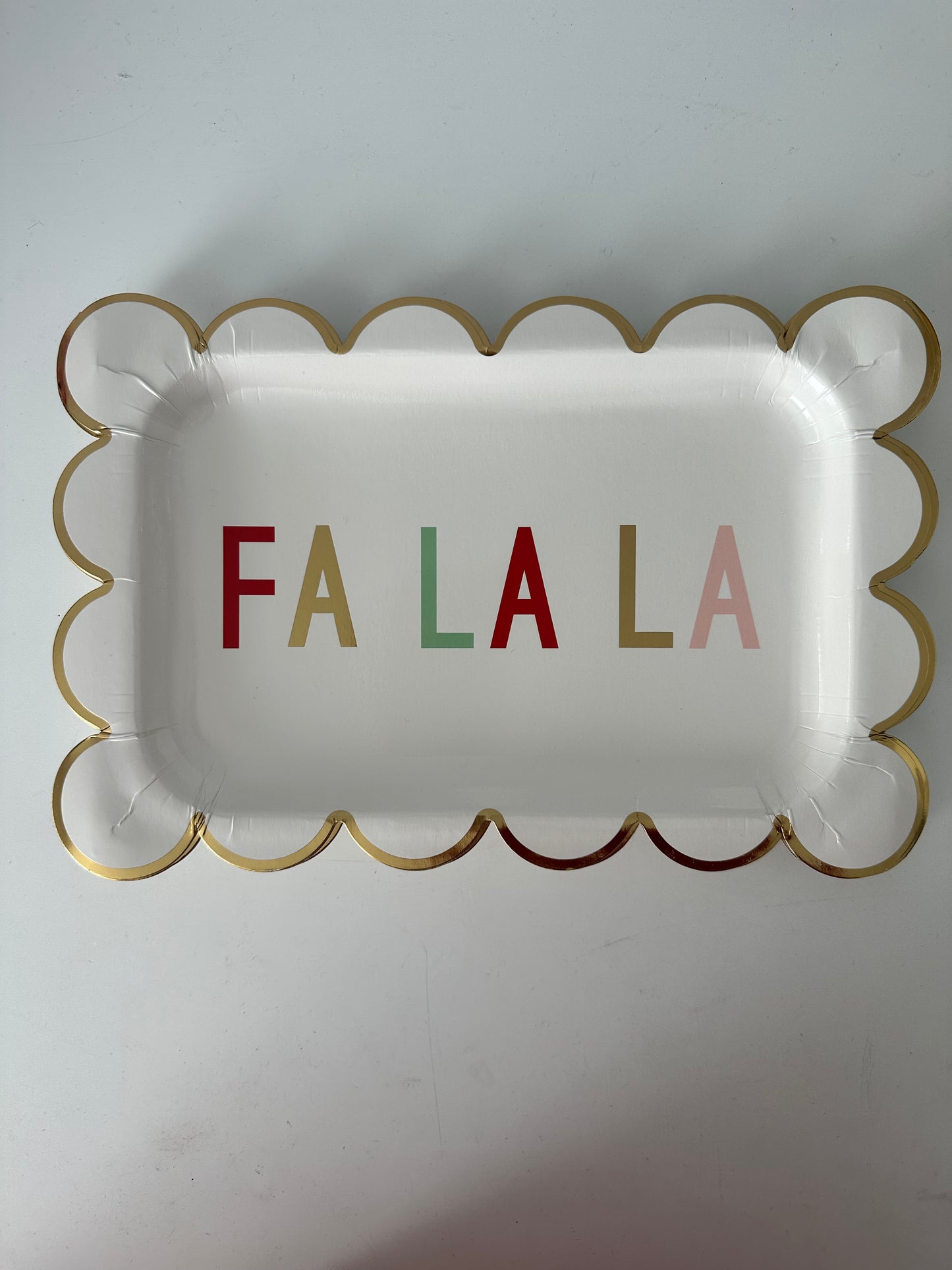 SNOW FUN FA LA LA SCALLOP PLATE