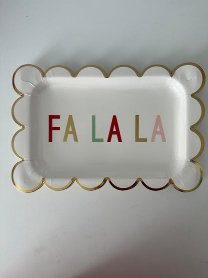 SNOW FUN FA LA LA SCALLOP PLATE
