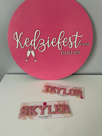 Custom Name Iron-On Patch Set by Kedziefest Parties