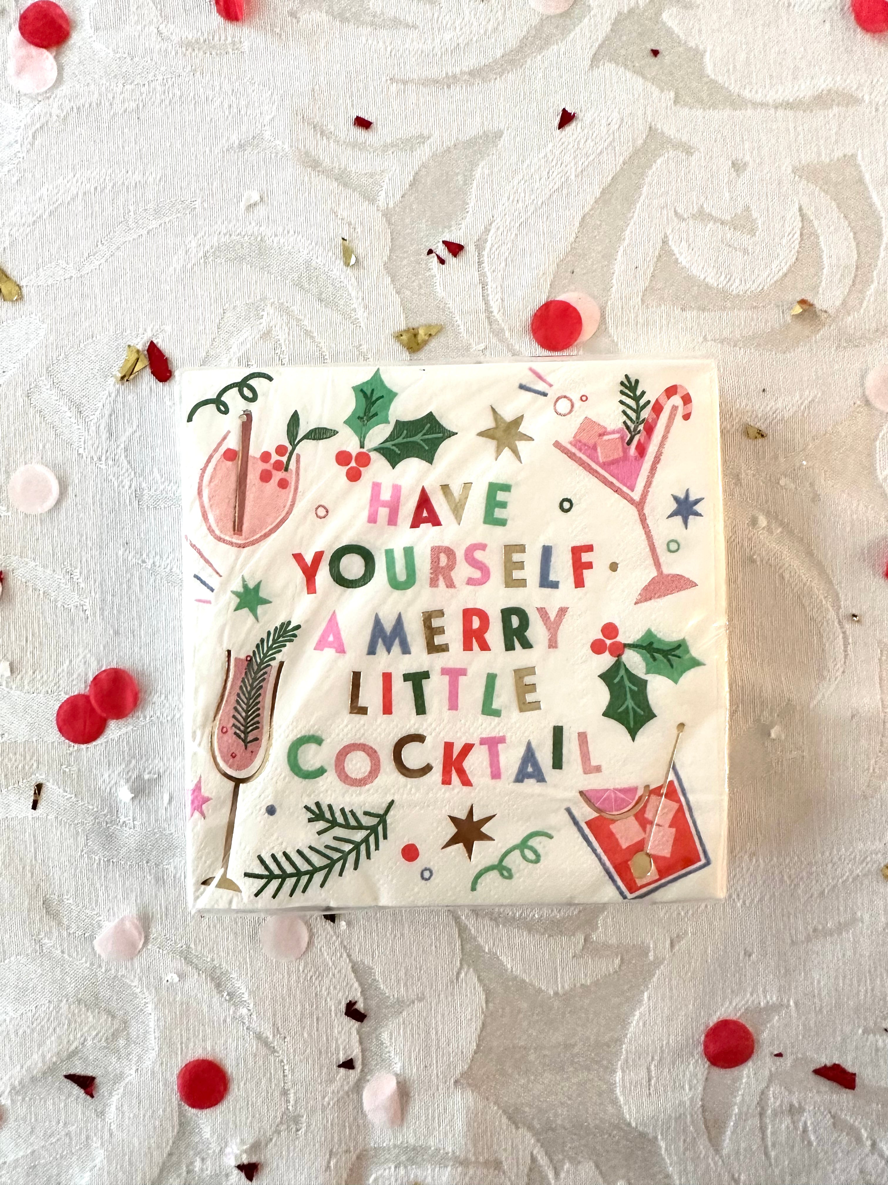 Holiday Cocktail Napkins 20ct |Merry Little Cocktail