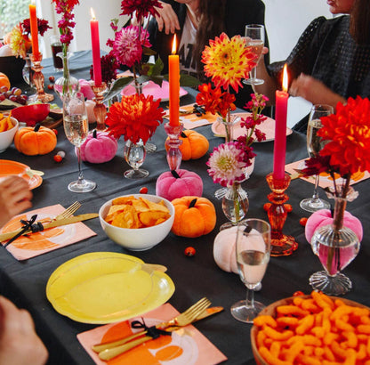 Halloween Pumpkin Plates - 8 Pack