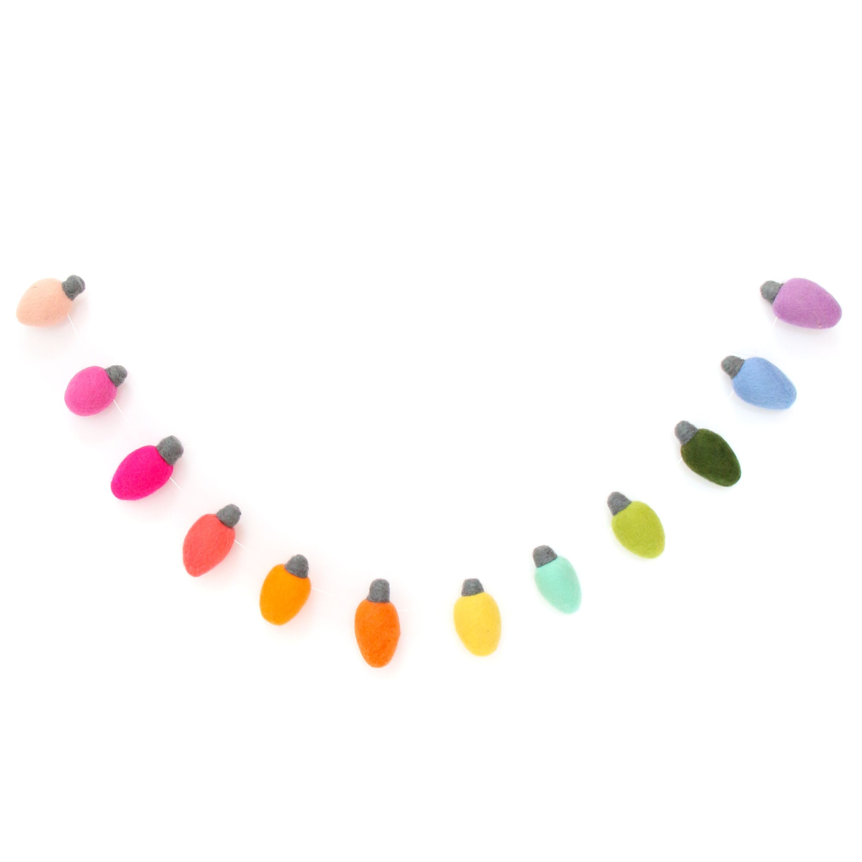 Light Bulb Shapes Felt Garland