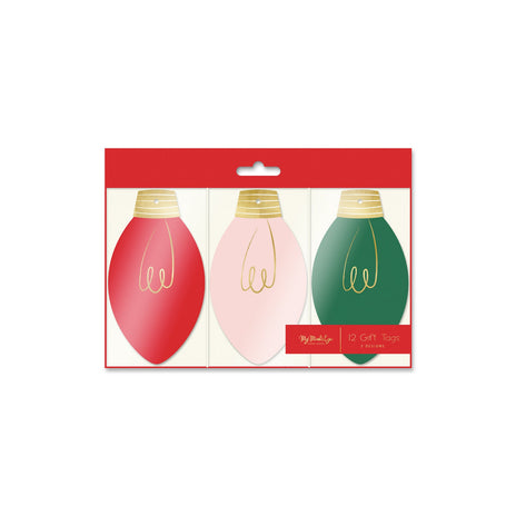 CHRISTMAS LIGHTS GIFT TAG SET